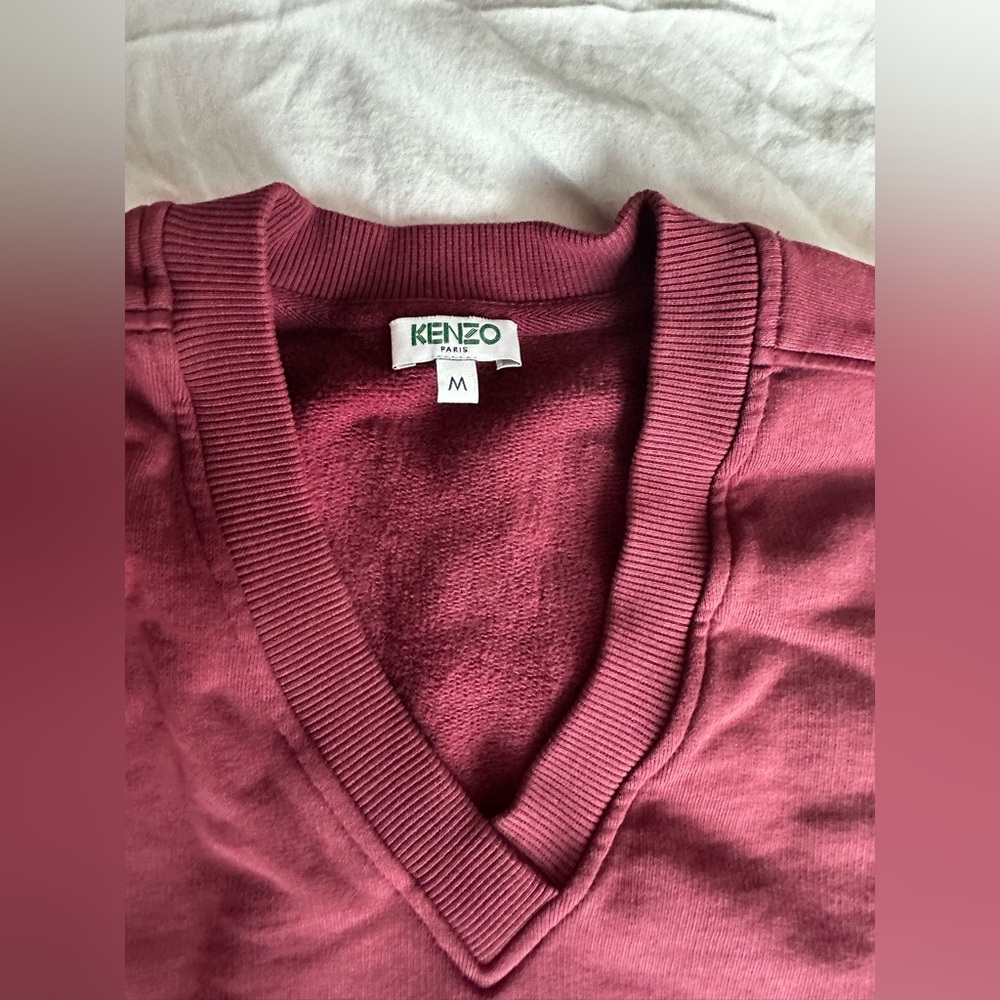 Kenzo Paris Burgundy Logo Sweatshirt Dress – Size M – Embroidered Back Graphic – - Picture 8 of 10